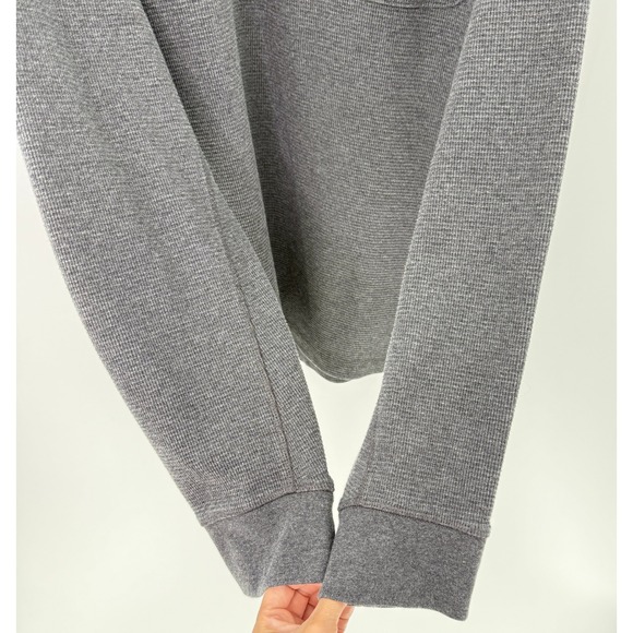 Duluth Trading Co. Mens 2XL Gray Long Slv Waffle Knit Pocket T-Shirt Heavyduty - Picture 3 of 8